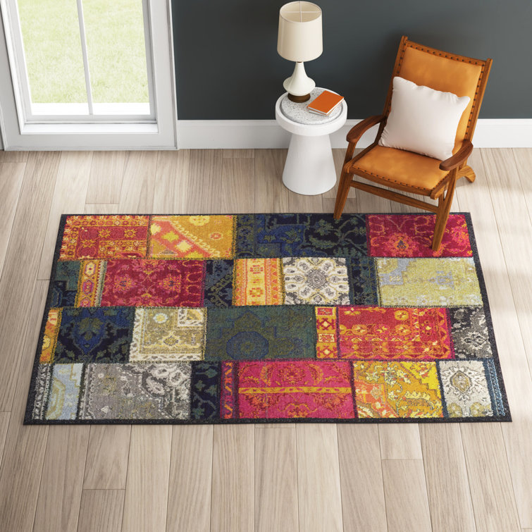 Langley Street Cristobal Red/Blue/Yellow/Pink Rug & Reviews Wayfair.co.uk